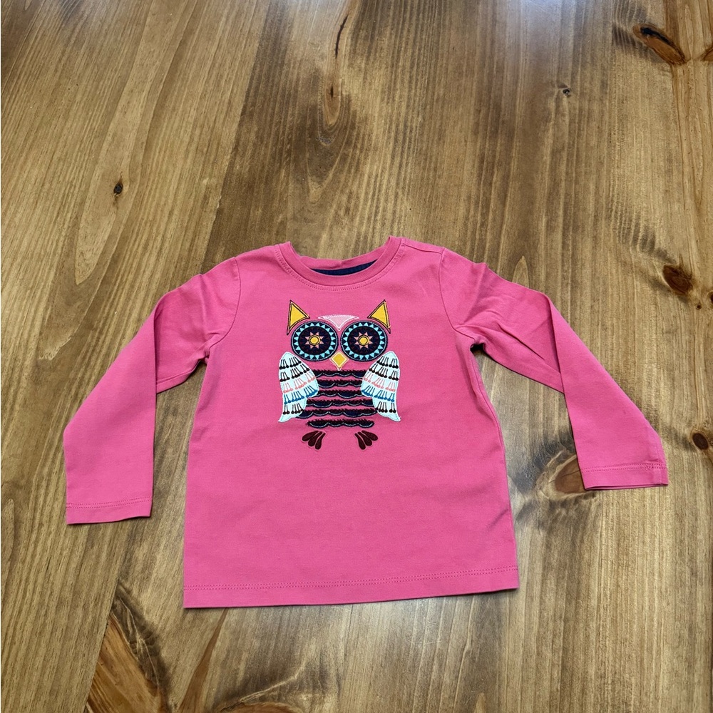 Hanna Andersonson Long Sleeve Owl Top Size 100cm 4t